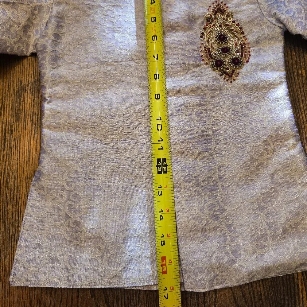 Beautiful Boy's Bone & Lavendar Sherwani / Kurta sz S